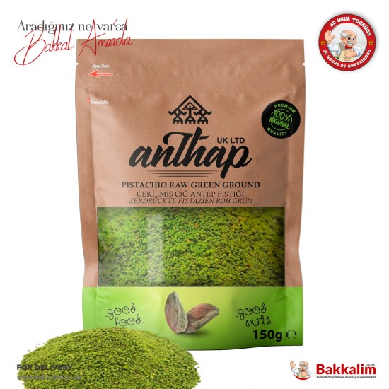 Anthap Antep Pistachio Raw Green Kernel 150 G - 0604565251893 - BAKKALIM UK