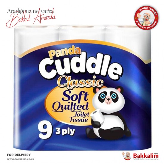 Panda Cuddle Soft Tuvalet Kağıdı Klasik 9 Rulo - 0745178738552 - BAKKALIM UK
