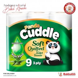 Panda Cuddle Soft Tuvalet Kağıdı Aloe Vera Kokulu 9 Rulo