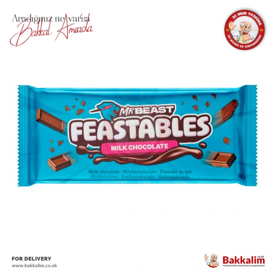 Mr Beast Feastables Sütlü Çikolata 60 Gr - 1230000168045 - BAKKALIM UK