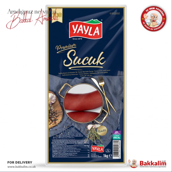 Yayla Premium Turkish Style Sucuk Kangal Garlic Sausage 1000 G - 4027394005684- - BAKKALIM UK