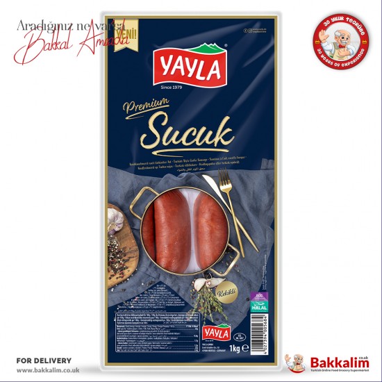 Yayla Premium Turkish Style Sucuk Finger Garlic Sausage 1000 G - 4027394005684- - BAKKALIM UK
