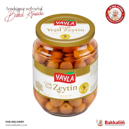 Yayla Scratched Green Olives 370 G - 4027394009248 - BAKKALIM UK