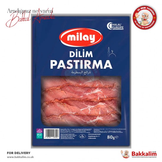 Milay Pastirma Dried Meat Sliced 80 G - 4027394037487 - BAKKALIM UK