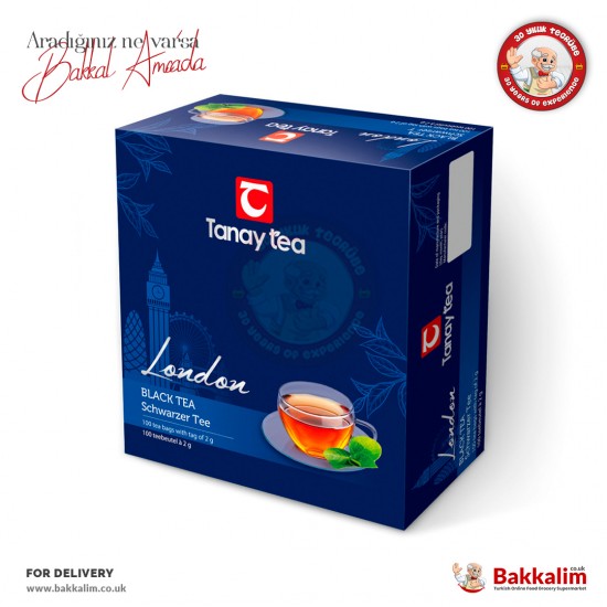 Tanay London Black Tea 100 Tea Bags - 4032489019569 - BAKKALIM UK