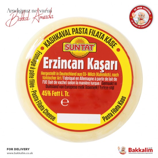 Suntat Erzincan Kaşar Peyniri 400 Gr %45 Yağlı - 4040328036677 - BAKKALIM UK