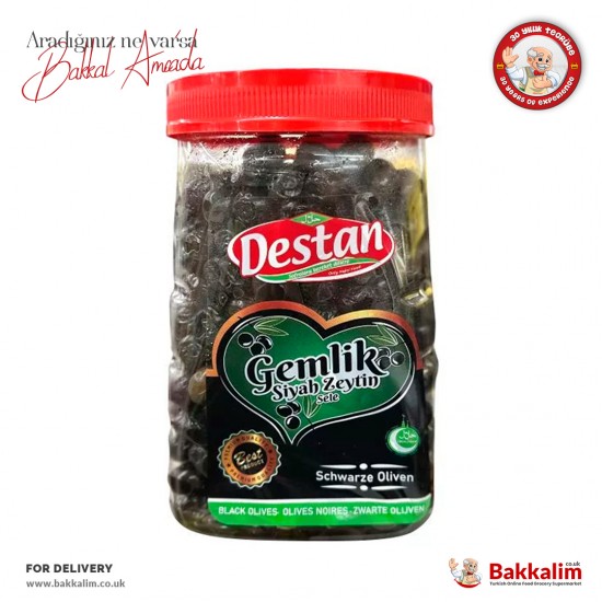 Destan Gemlik Black Olives 1200 G - 4251871704795 - BAKKALIM UK