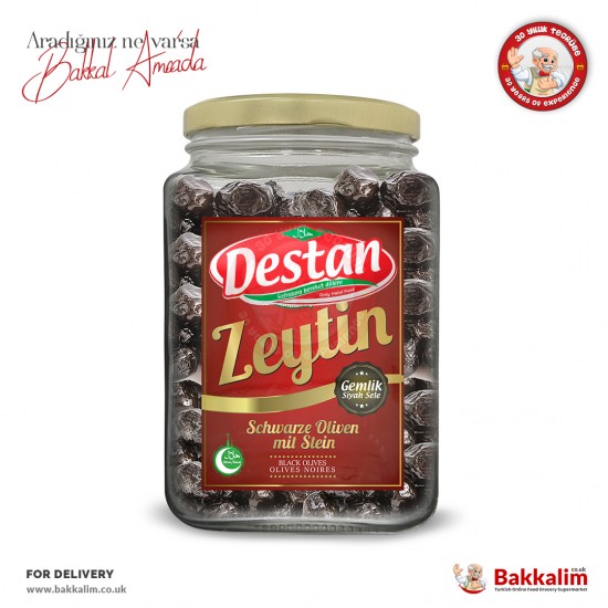 Destan Yağlı Sele Siyah Zeytin 400 Gr - 4251871705372 - BAKKALIM UK