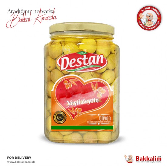 Destan Cocktail Green Olives N600 G - 4251871707130 - BAKKALIM UK