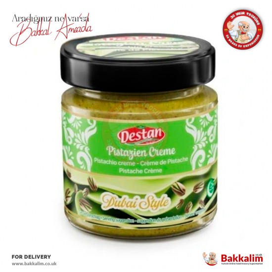 Destan Pistachio Spread Paste Creme Dubai Style 200 G - 4251871709424 - BAKKALIM UK