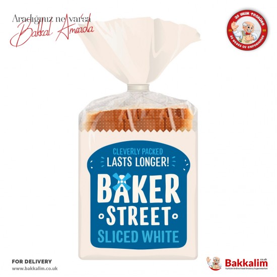 Baker Street Sliced White Bread 550 G - 5027952014966 - BAKKALIM UK