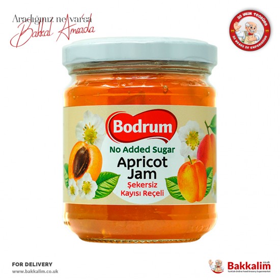 Bodrum Diabetic Apricot Jam Sugar-Free 240 G - 5056550710734 - BAKKALIM UK