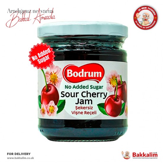 Bodrum Diabetic Sour Cherry Jam 240 G - 5056550710758 - BAKKALIM UK
