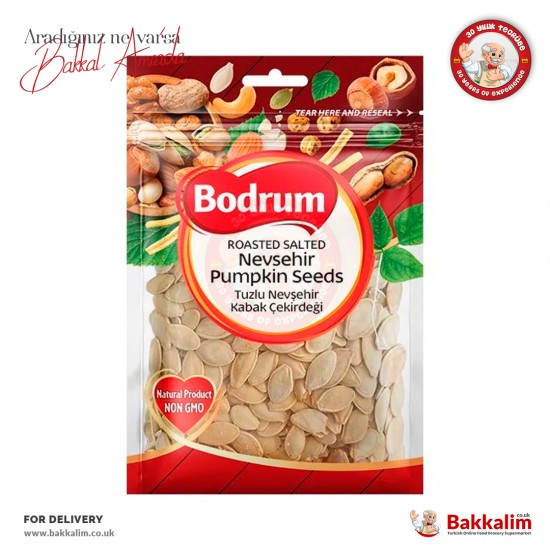 Bodrum Nevşehir Kabak Çekirdeği Kavrulmuş Tuzlu 150 Gr - 5056550715036 - BAKKALIM UK