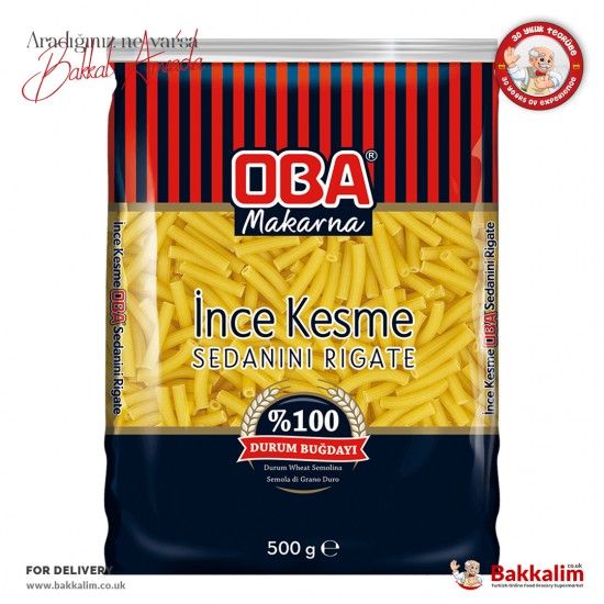 Oba 400 G Sedanini Rigate Pasta - 5060574026641 - BAKKALIM UK