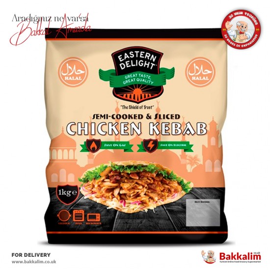 Eastern Delight Tavuk Döner Kebap Yarı Pişirilmiş ve Dilimlenmiş 1000 Gr - 5060781230091 - BAKKALIM UK