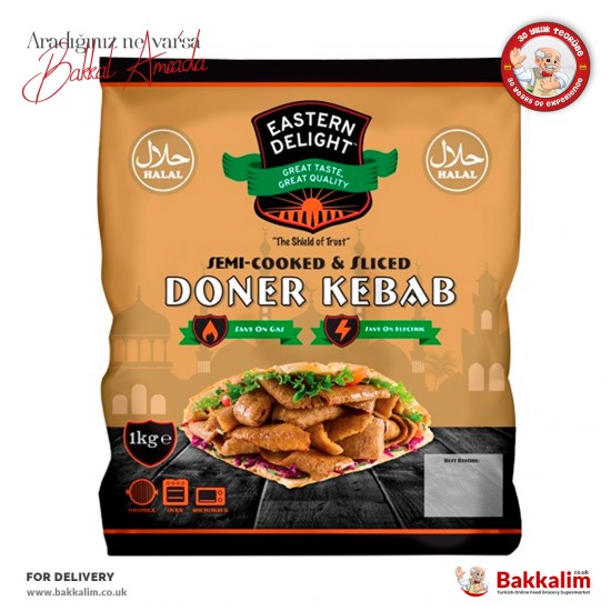 Eastern Delight Et Döner Kebap Yarı Pişirilmiş ve Dilimlenmiş 1000 Gr - 5060781230190 - BAKKALIM UK