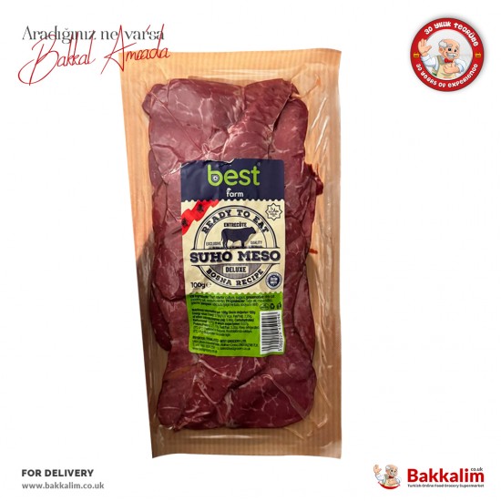 Best Farm Suho Meso Bosna Pastırması 100 Gr - 5060929450046 - BAKKALIM UK