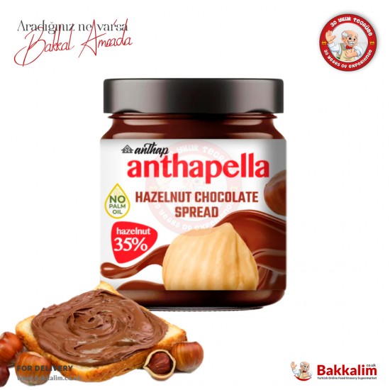 Anthap Çikolatalı Fındık Kreması %35 Fındıklı 320 Gr - 5061016831458 - BAKKALIM UK