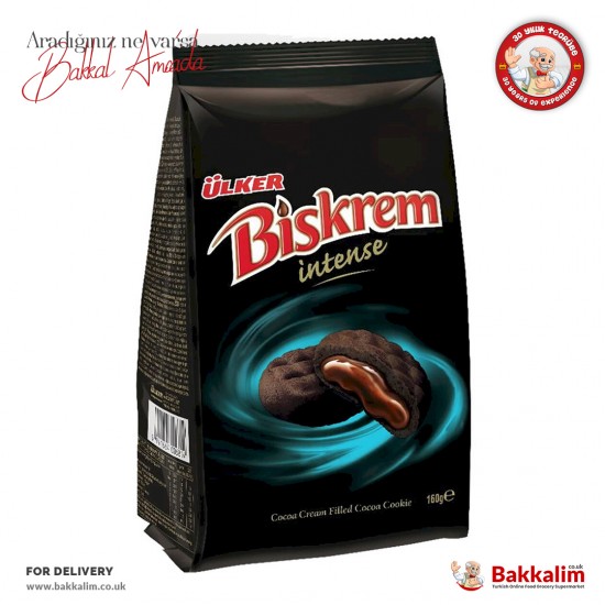 Ülker Biskrem İntense Kakao Krema Dolgulu Kakaolu Kurabiye 160 Gr - 5941664009143 - BAKKALIM UK