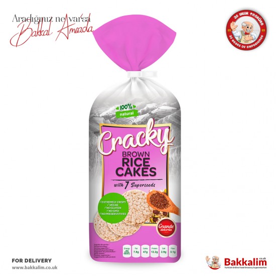 Grande Dolceria Cracky Brown Rice Cakes with 7 Superseeds 120 G - 5949093503928 - BAKKALIM UK
