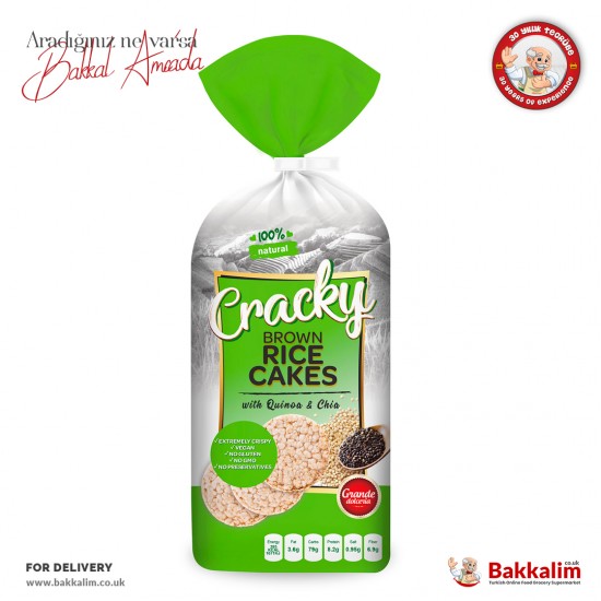 Grande Dolceria Cracky Brown Rice Cakes with Quinoa and Chio 120 G - 5949093503942 - BAKKALIM UK