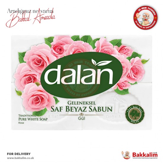 Dalan Geleneksel Saf Beyaz Sabun Gül 4 Adet 500 Gr - 739835012567 - BAKKALIM UK