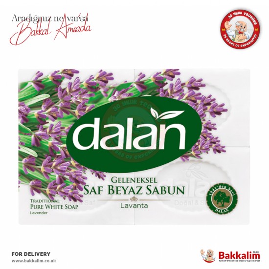 Dalan Geleneksel Saf Beyaz Sabun Lavanta 4 Adet 500 Gr - 739835012574 - BAKKALIM UK