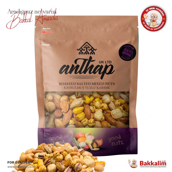Anthap Mixed Nuts Roasted And Salted 300 G - 7449174682309 - BAKKALIM UK