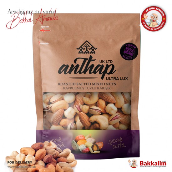 Anthap Ultra Lux Mixed Nuts Roasted and Salted 1000 G - 7449174682361 - BAKKALIM UK