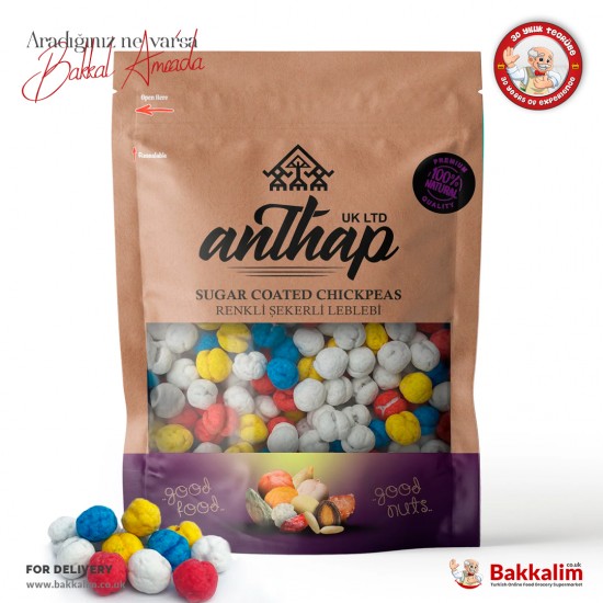 Anthap Sugar Coated Chickpeas Rainbow 300 G - 7449174682828 - BAKKALIM UK
