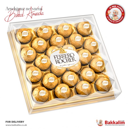 Ferrero Rocher Çikolata Hediyelik Kutu 24 Adet 300 Gr - 8000500009673 - BAKKALIM UK
