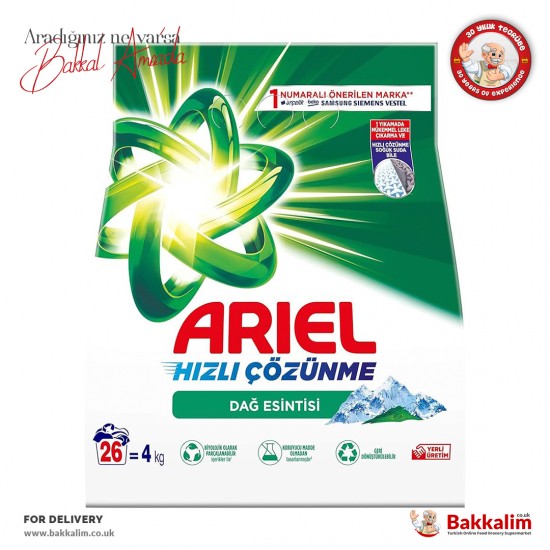 Ariel Laundry Detergent Mountain Breeze 4000 G - 8001090846235 - BAKKALIM UK