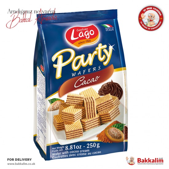 Lago Party Wafers With Cocoa Cream 250 G - 8004800002372 - BAKKALIM UK