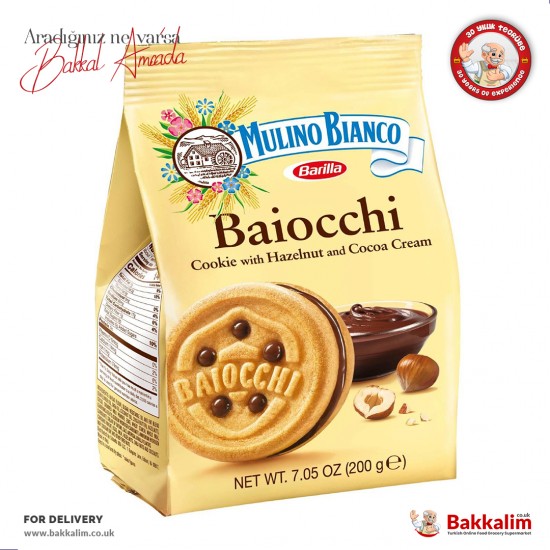 Mulino Bianco Cookie With Hazelnut And Cocoa Cream 200 G - 8076809573252 - BAKKALIM UK