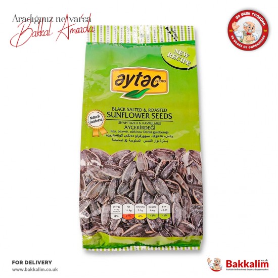 Aytac Black Sunflower Seeds Roasted and Salted 150 G - 8680789520863 - BAKKALIM UK