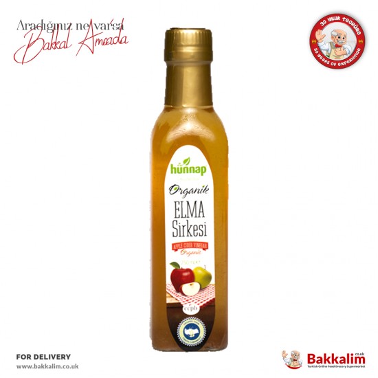 Hunnap Organic Apple Vinegar 250 ml - 8681161100055 - BAKKALIM UK