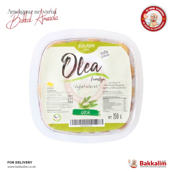 Olea Scratched Green Olives 150 G - 8681889327178 - BAKKALIM UK