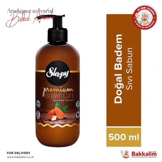 Sleepy Premium Natural Almond Liquid Soap 500 ml - 8682241207510 - BAKKALIM UK