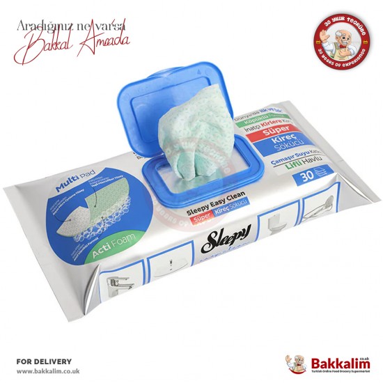 Sleepy Kireç Sökücü Çamaşır Suyu Katkılı Havlu 30 Yaprak - 8682241217670 - BAKKALIM UK