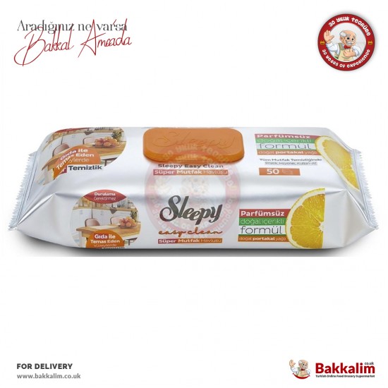 Sleepy Portakal Yağlı Mutfak Temizlik Havlusu 50 Yaprak - 8682241220403 - BAKKALIM UK
