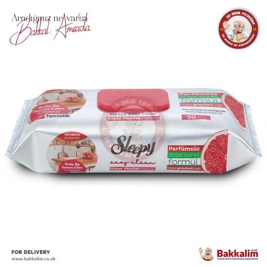 Sleepy Greyfurt Yağlı Mutfak Temizlik Havlusu 50 Yaprak - 8682241220410 - BAKKALIM UK