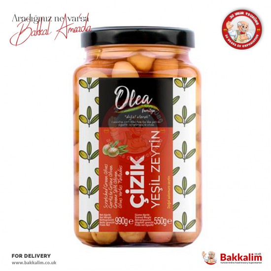 Olea Çizik Yeşil Zeytin 990 Gr - 8682397563966 - BAKKALIM UK