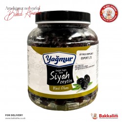 Yagmur Natural Oily Black Olives 1000 G