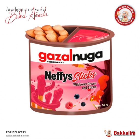 Gazalnuga Çubuklar Yaban Mersini Kreması 55 Gr - 8683382460604 - BAKKALIM UK