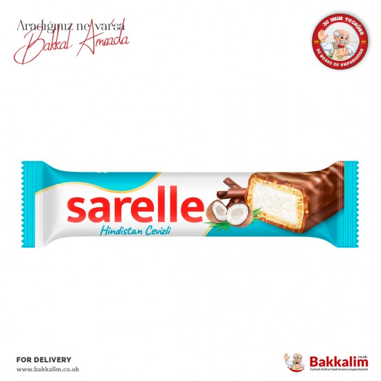 Sarelle Chocolate covered Wafer with Coconut 33 G - 8683417001338 - BAKKALIM UK