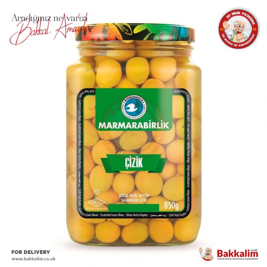 Marmarabirlik XL Strached Natural Green Olives Strained 850 G - 8690103000438 - BAKKALIM UK