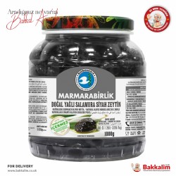 Marmarabirlik M-S Natural Black Olives with Oily 1000 G
