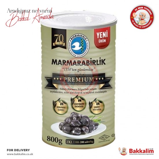 Marmarabirlik Premium 2XL Natural Black Olives N1260 G - 8690103004085 - BAKKALIM UK