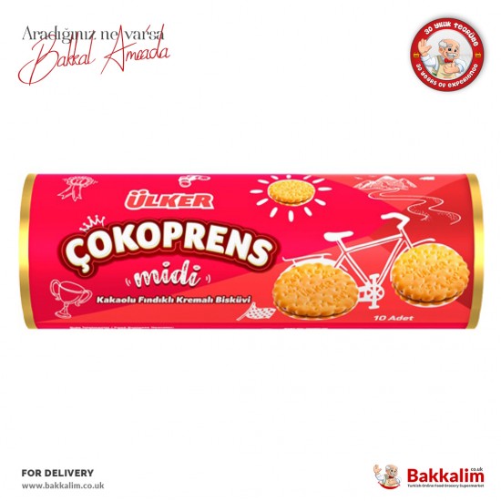 Ulker Cokoprens Midi Cocoa Hazelnut Cream Biscuit 160 G - 8690504008088 - BAKKALIM UK